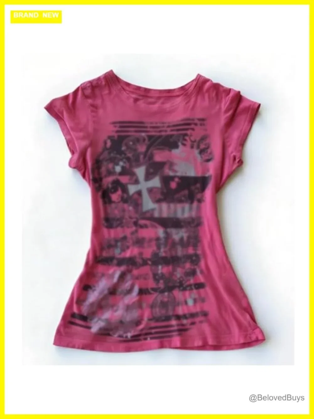 Women's Vintage Graphic T-Shirt Y2K Grunge Goth Emo Alt Fairy Tee